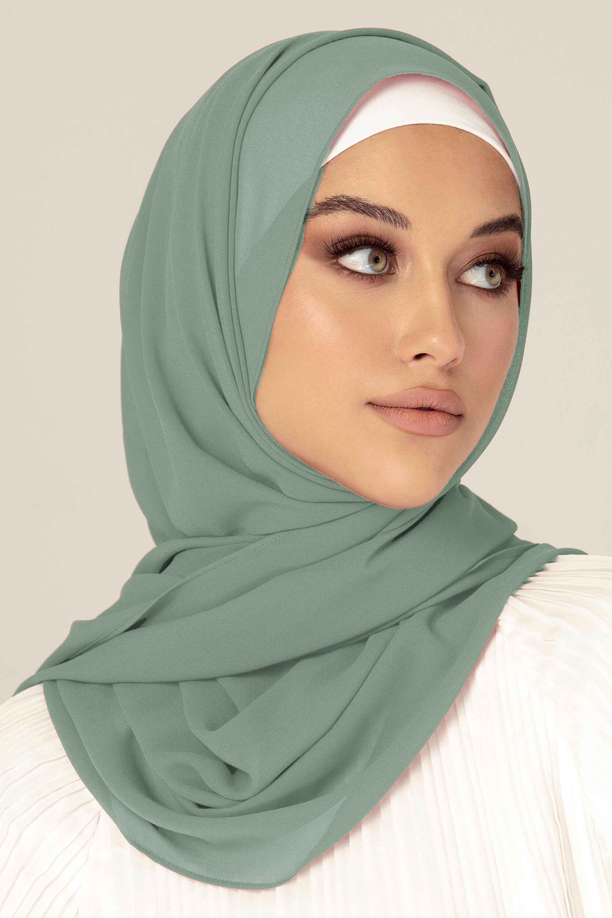 Luxury Chiffon Georgette - Aqua marine