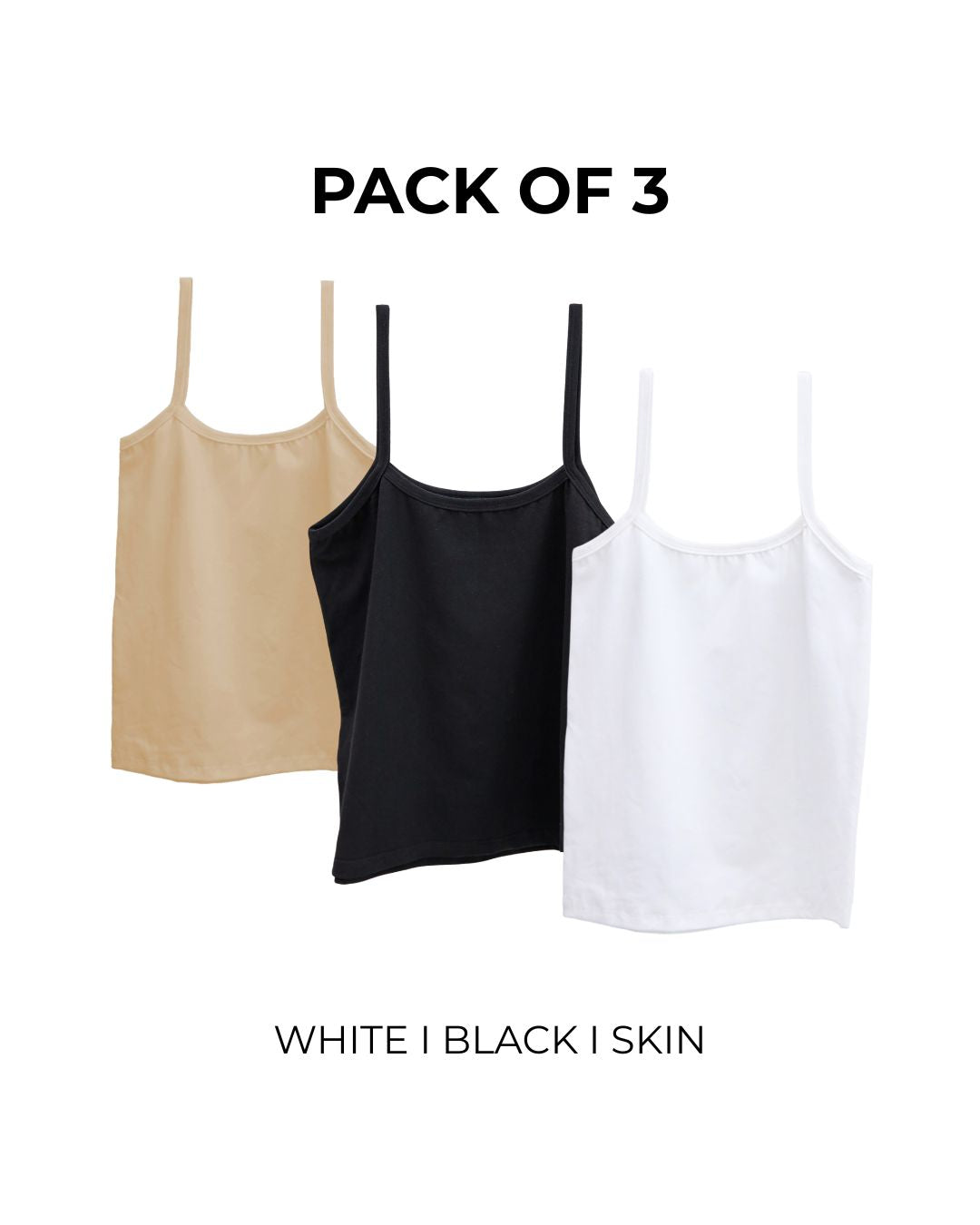 Pack of 3-  Camisole/Slips