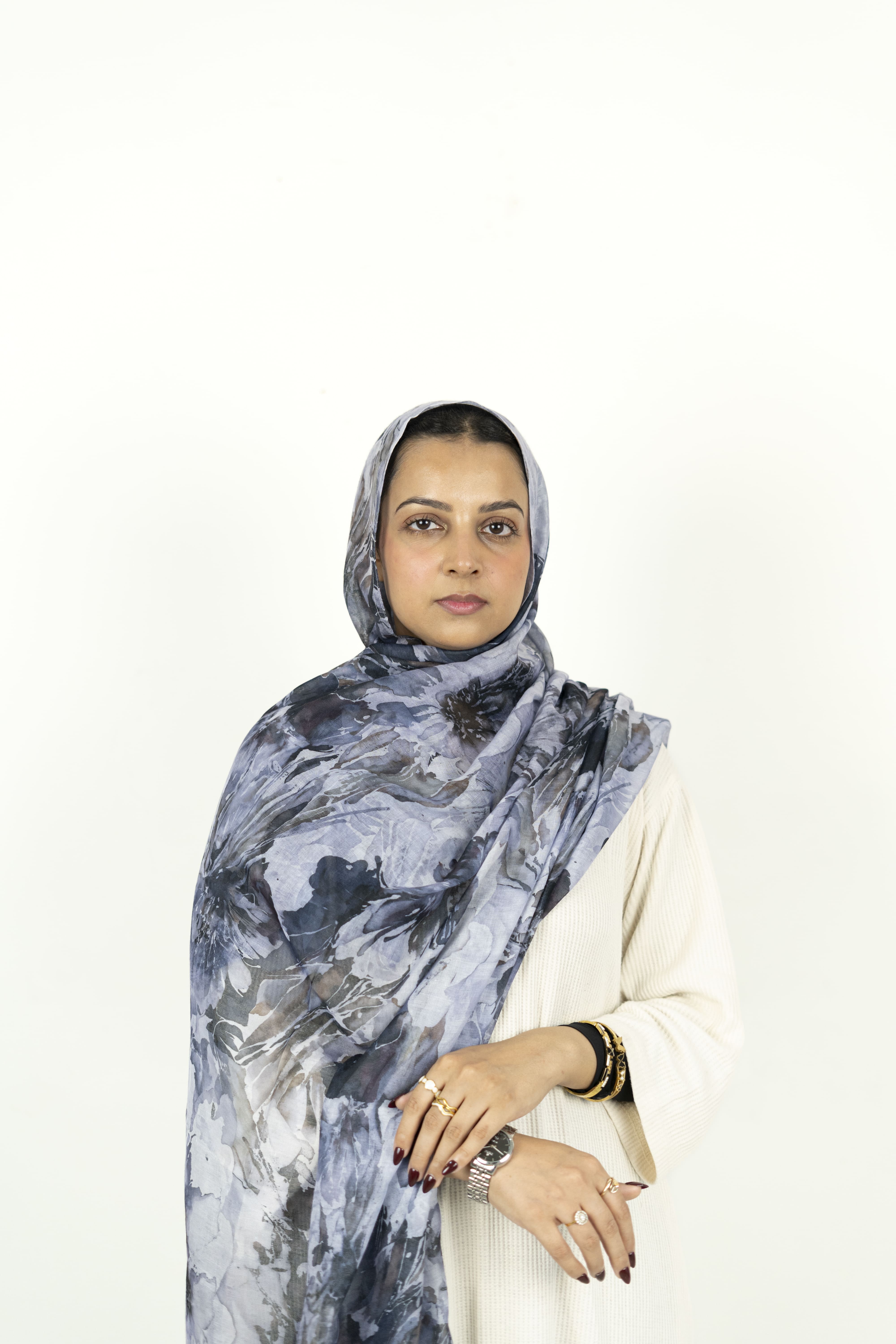 Midnight Wave - Printed Modal Hijab