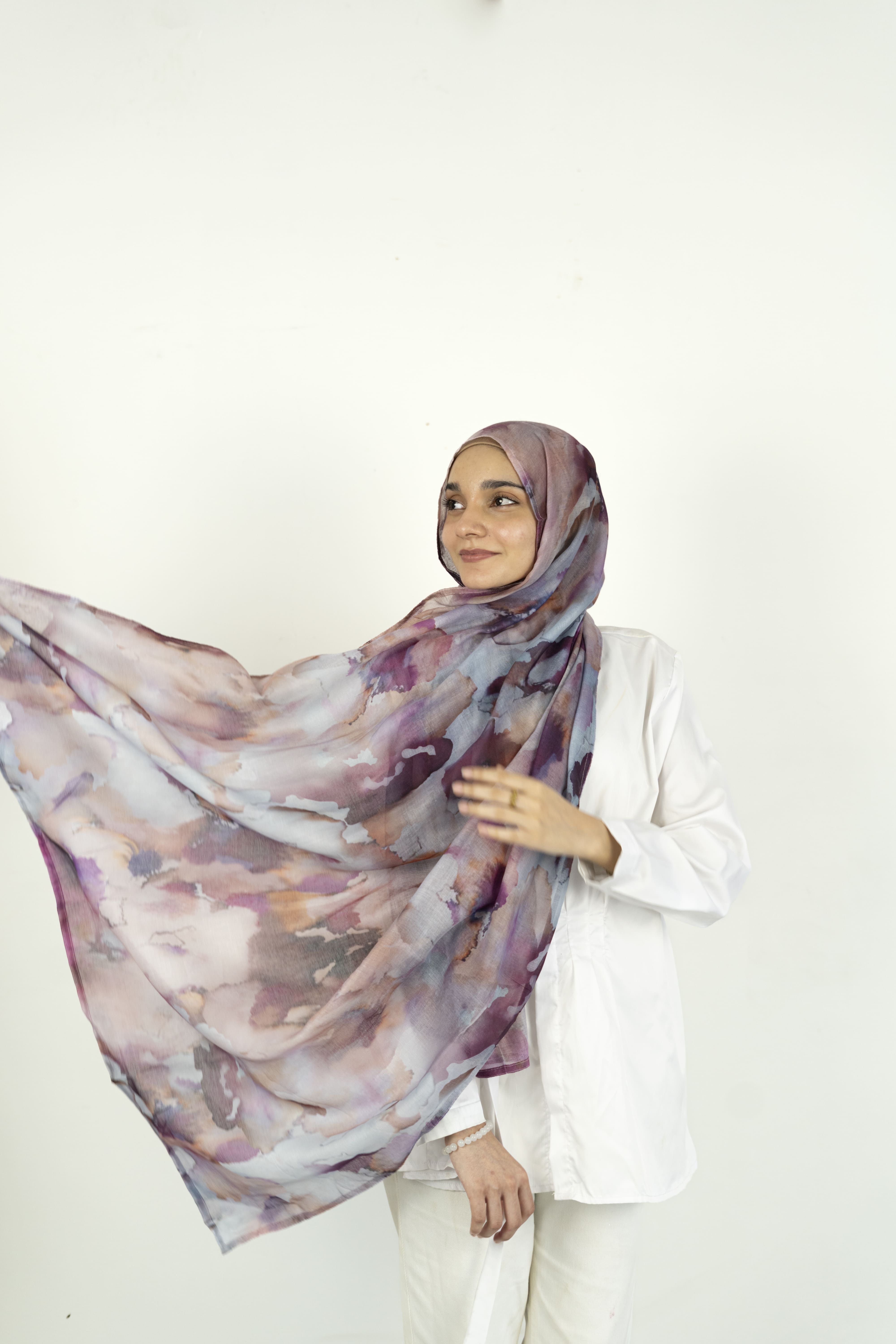 Aurora Swirl - Printed Modal Hijab