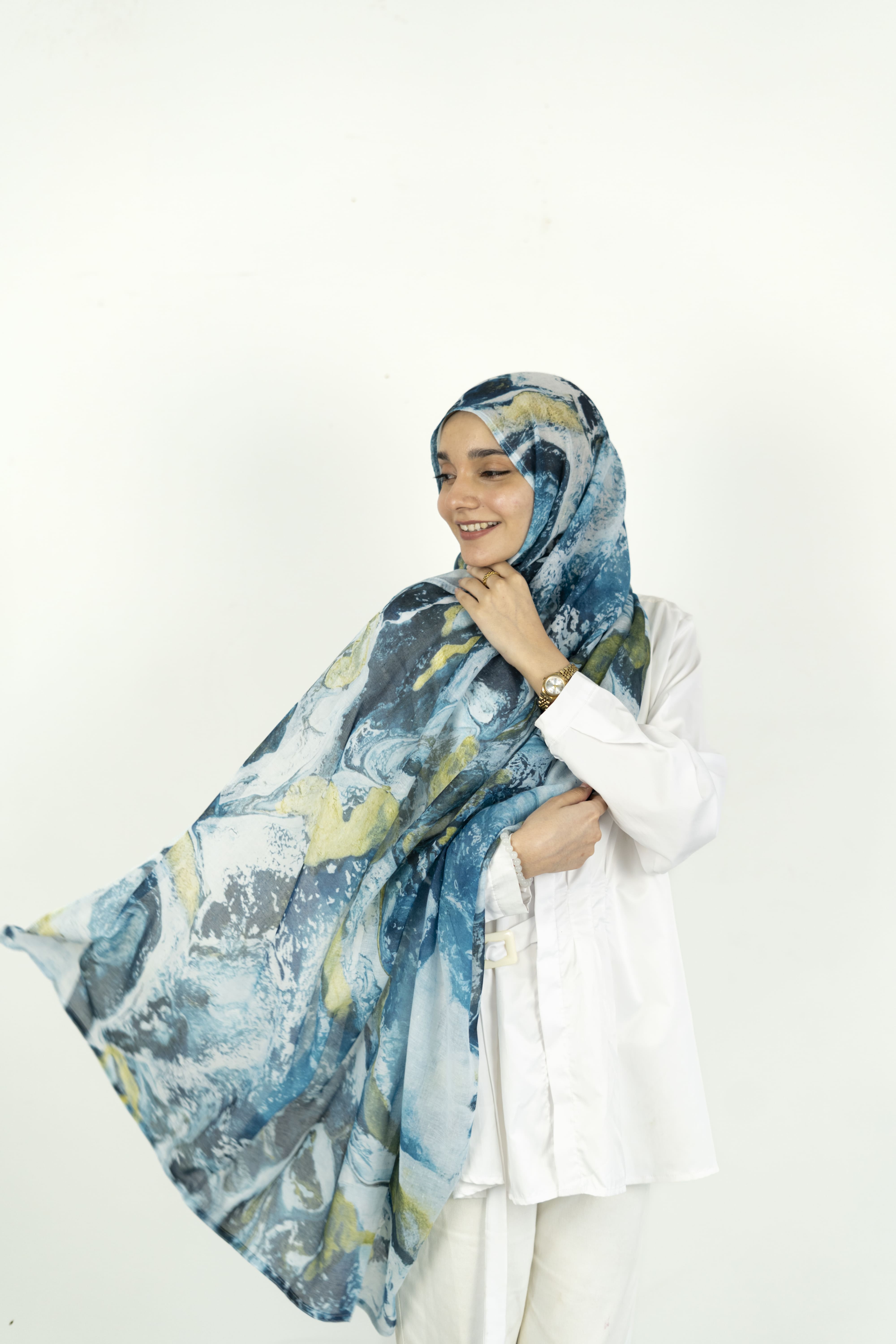 Ocean Mist - Printed Modal Hijab