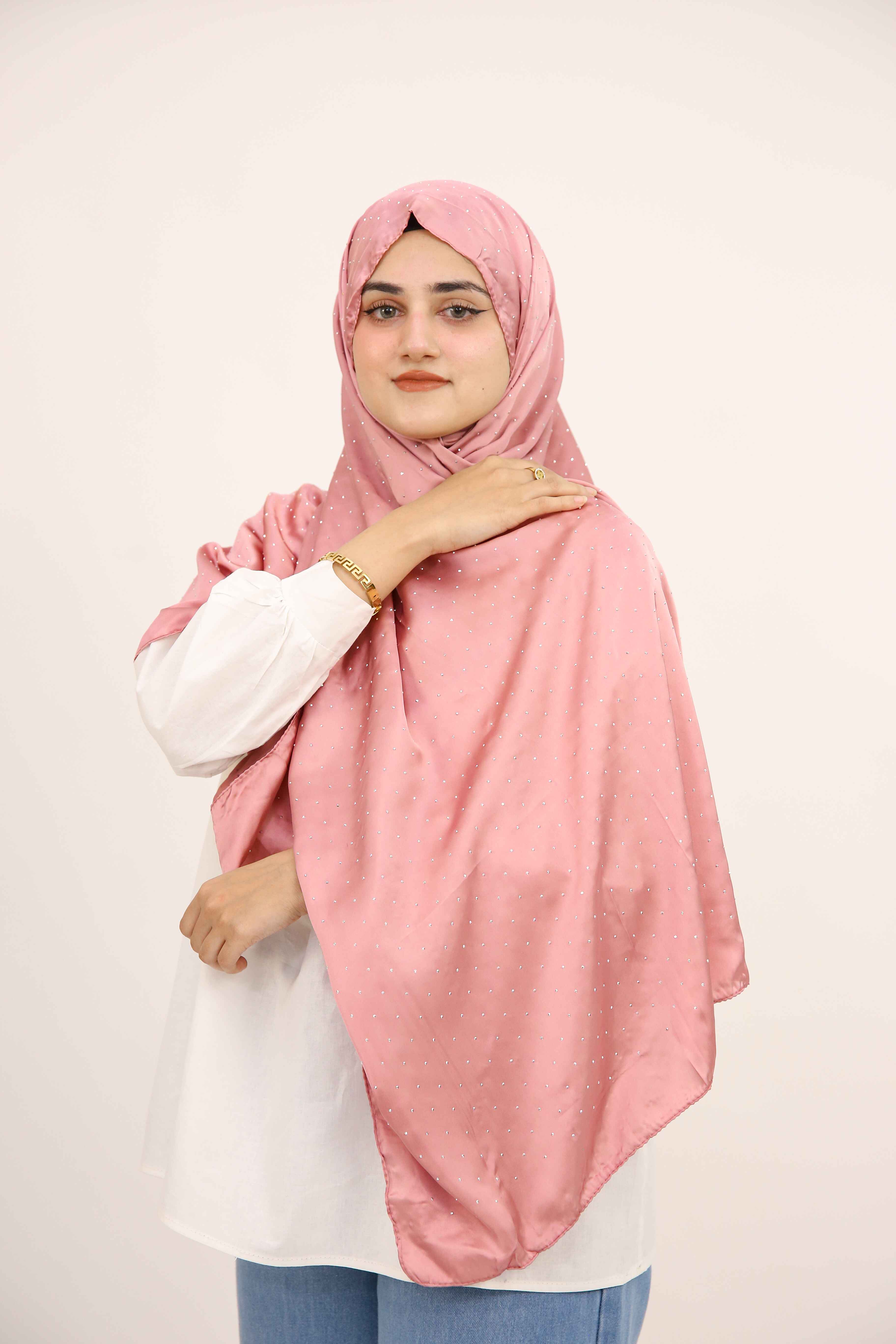 Rhinestone Silk - Baby Pink