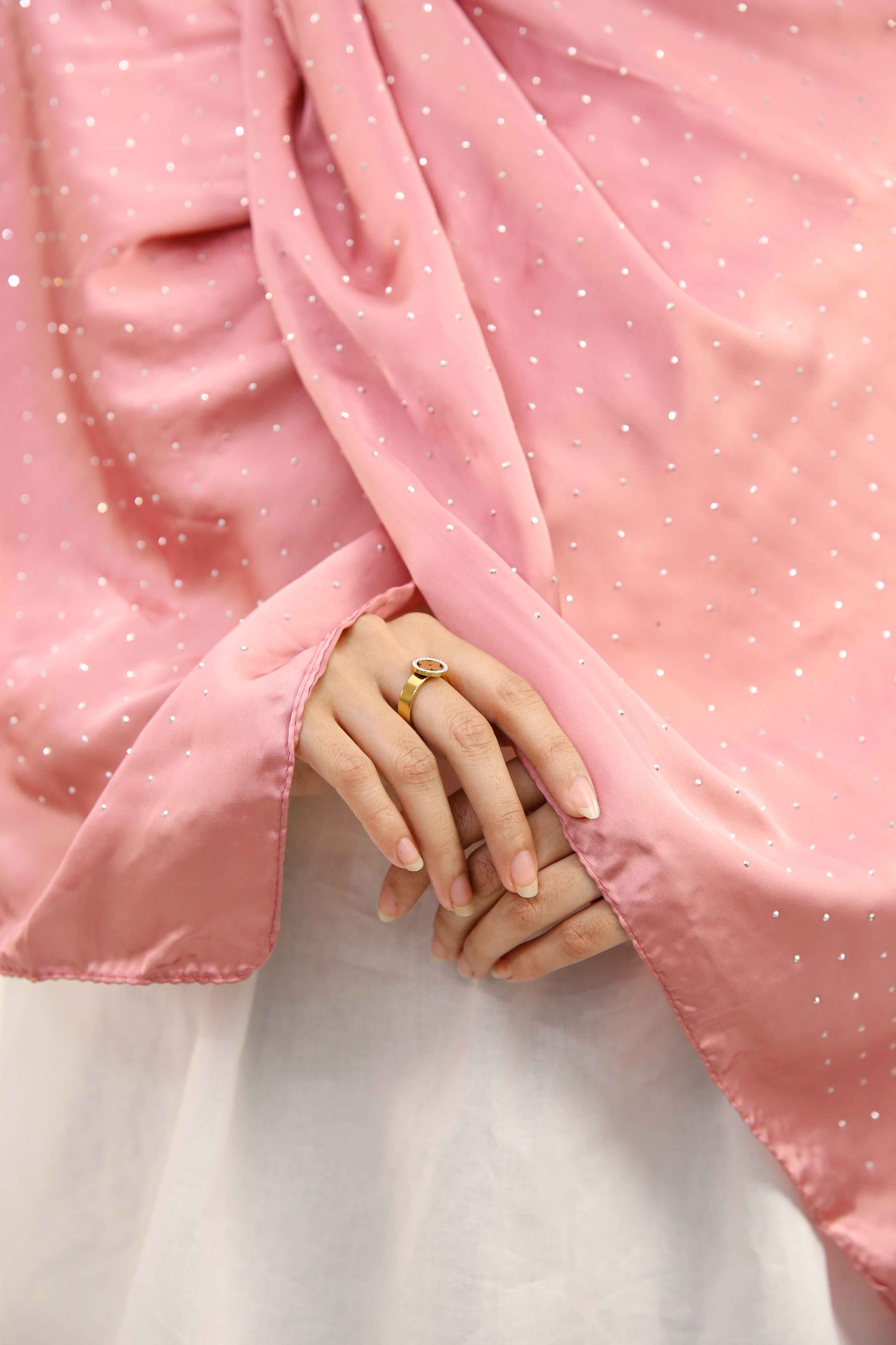 Rhinestone Silk - Baby Pink