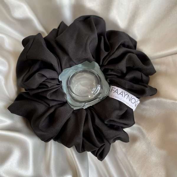 Malai Black Scrunchie